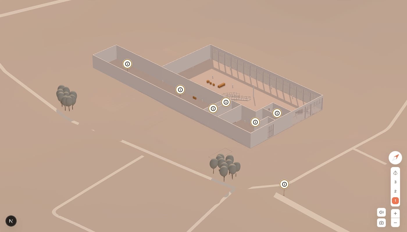 Changement d'étage sur le plan 3D, sélecteur de niveaux visible.